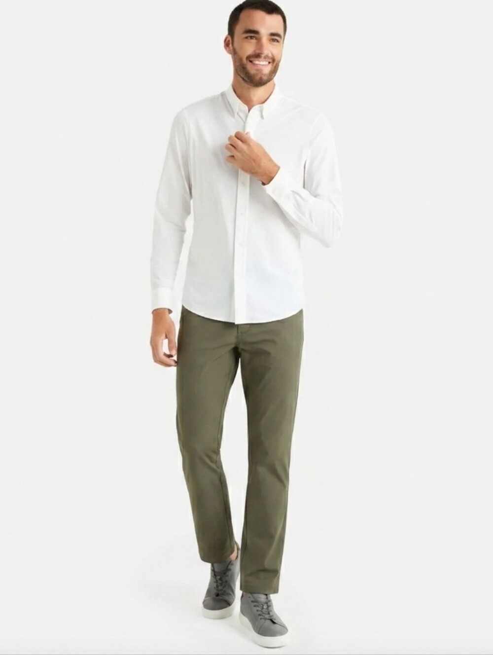 Rhone Mens Commuter Pants Green Slim Straight-leg Performance Office Size 30